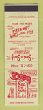Matchbook Cover - Sea n Surf Restaurant Framingham MA