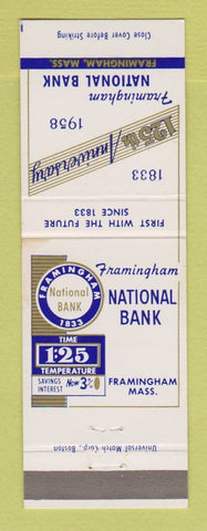 Matchbook Cover - Framingham National Bank MA 1958