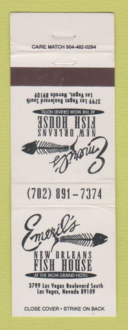 Matchbook Cover - Emril's New Orleans Fish House MGM Grand Las Vegas NV