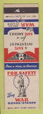 Matchbook Cover - WWII Buy War Bonds Universal Match WEAR
