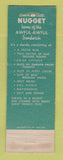 Matchbook Cover - Carson City Nugget CASnio NV WEAR