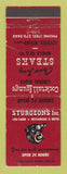 Matchbook Cover - Sturgeon's Restaurant Motel Lovelock NV WEAR