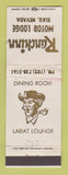 Matchbook Cover - Ranchinn Motor Lodge Elko NV WEAR