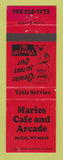 Matchbook Cover - Maries Cafe Arcade McGill NV
