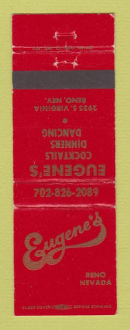 Matchbook Cover - Eugene's Restaurant Reno NV WEAR