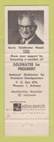 Matchbook Cover - Barry Goldwater for President 1964