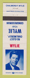 Matchbook Cover - Chalmers Wylie Congress Election OH Ohio