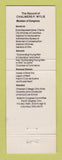 Matchbook Cover - Chalmers Wylie Congress Election OH Ohio