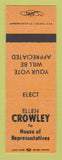 Matchbook Cover - Ellen Crowley House of Representatives Cheyenne WY ORANGE