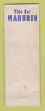 Matchbook Cover - Stuart Mahurin City Prosecuting Attorney Farmington MO