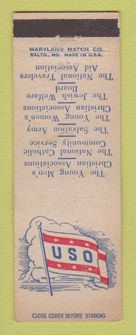 Matchbook Cover - USO WEAR