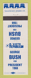Matchbook Cover - George Bush for President 1988