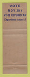 Matchbook Cover - Richard Nixon for President Lodge