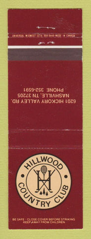 Matchbook Cover - Hillwood Country Club Nashville TN