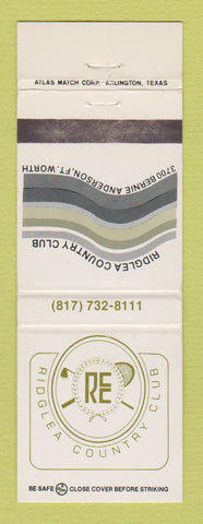 Matchbook Cover - Ridglea Country Club Fort Worth TX WEAR