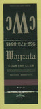 Matchbook Cover - Wayzata Country Club MN