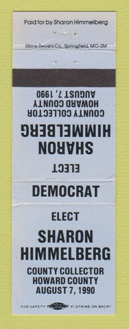 Matchbook Cover - Sharon Himmelberg Howard County Collector 1990 WEAR