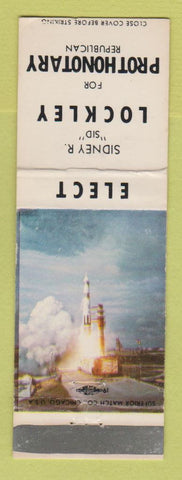 Matchbook Cover - Sidney Lockley Prothonotary Election WEAR