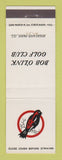 Matchbook Cover - Bob O'Link Golf Club Highland Park IL