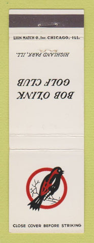 Matchbook Cover - Bob O'Link Golf Club Highland Park IL