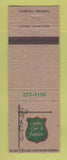 Matchbook Cover - Country Club of Fairfax VA