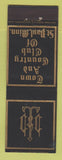 Matchbook Cover - Town and Country Club St Paul MN