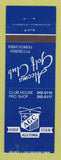 Matchbook Cover - Alcoma Golf Club Pittsburgh PA