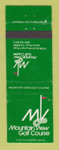 Matchbook Cover - Mountain View Golf Course Santa Paula CA WEAR