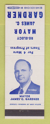 Matchbook Cover - Mayor James C Gardner