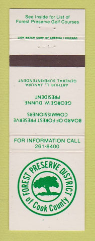 Matchbook Cover - Forest Preserve District Cook County IL