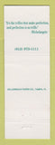 Matchbook Cover - Saddlebrook Resort Golf Tampa FL