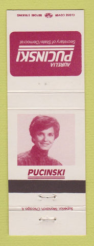 Matchbook Cover - Aurelia Pucinski Secretary of State Election