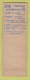 Matchbook Cover - Lloyd Wood for Governor PA Pennsylvania