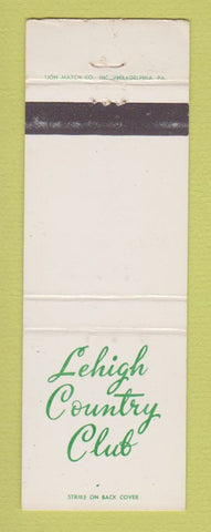 Matchbook Cover - Lehigh Country Club WEAR