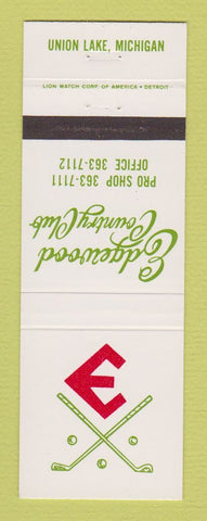 Matchbook Cover - Edgewood Country Club Union Lake MI