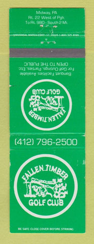 Matchbook Cover - Fallen Timber Golf Club Midway PA