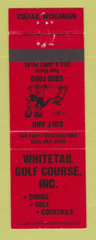 Matchbook Cover - Whitetail Golf Course Colfax WI