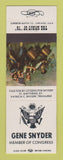 Matchbook Cover - Gene Snyder Congress St Matthews KY