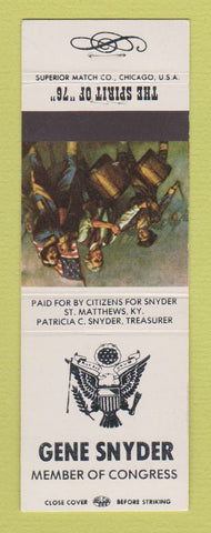 Matchbook Cover - Gene Snyder Congress St Matthews KY
