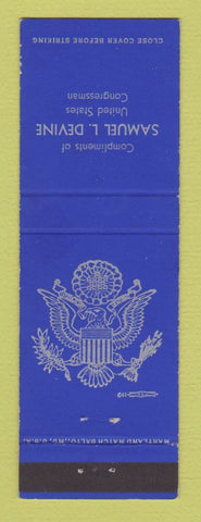 Matchbook Cover - Samuel Devine US Congress OH Ohio