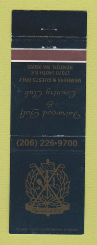 Matchbook Cover - Fairwood Golf Country Club Renton WA