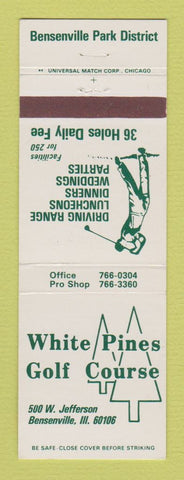 Matchbook Cover - White Pines Golf Course Bensenville IL
