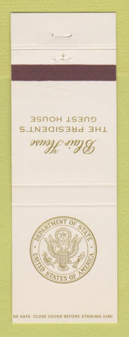 Matchbook Cover - Blair House President's Guest House Washington DC