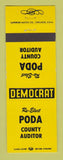 Matchbook Cover - John Poda Jr for County Auditor Election