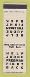 Matchbook Cover - Judge Freeman Election WEAR