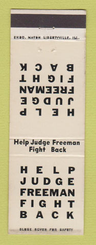 Matchbook Cover - Judge Freeman Election WEAR