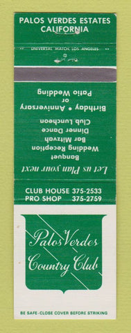 Matchbook Cover - Palos Verdes Country Club CA