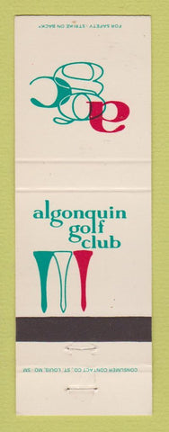 Matchbook Cover - Algonquin Golf Club St Louis MO
