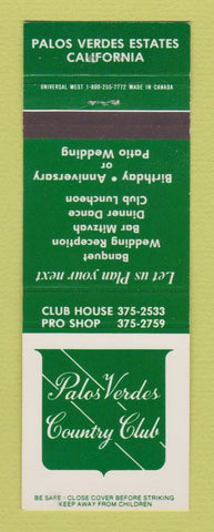 Matchbook Cover - Palos Verdes Country Club CA