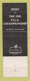 Matchbook Cover - Cherry Hills Country Club Denver Colorado